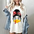 Messy Bun Baseball Mom Turkey Face Matching Thanksgiving Women's Comfort Colors T-Shirt Ivory Messy Bun Baseball Mom Turkey Face Matching Thanksgiving Women's Comfort Colors T-Shirt Ivory