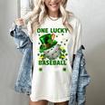 One Lucky Baseball Mom St Patricks Day One Lucky Mom Women Women's Comfort Colors T-Shirt Ivory