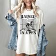 Raised In a Pen Baseball Pitcher Saying Bullpen Women's Comfort Colors T-Shirt Ivory