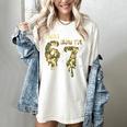 Retro I Was 6 Now I'm 7 Camo 67 Ice Cream Drip Baseball Women's Comfort Colors T-Shirt Ivory