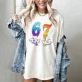 Six Seven Ice Cream Drip Cool Meme 67 Number Baseball Women's Comfort Colors T-Shirt Ivory Six Seven Ice Cream Drip Cool Meme 67 Number Baseball Women's Comfort Colors T-Shirt Ivory