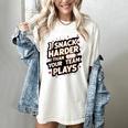 I Snack Harder Than Your Team Plays Baseball Mom Women's Comfort Colors T-Shirt Ivory I Snack Harder Than Your Team Plays Baseball Mom Women's Comfort Colors T-Shirt Ivory