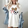 Soccer Baseball Heart Soccer Baseball Mom Women's Comfort Colors T-Shirt Ivory