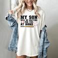 My Son Will Be Waiting For You At Home Baseball Mom Women's Comfort Colors T-Shirt Ivory
