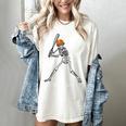 Spooky Season Skeleton Baseball Player Halloween Batter Women's Comfort Colors T-Shirt Ivory Spooky Season Skeleton Baseball Player Halloween Batter Women's Comfort Colors T-Shirt Ivory