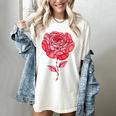 Sporty Rose Graphic With Baseball And Rugby Ball Petals Women's Comfort Colors T-Shirt Ivory Sporty Rose Graphic With Baseball And Rugby Ball Petals Women's Comfort Colors T-Shirt Ivory