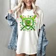 St Patricks Day Baseball Ice Cream Shamrock Baseball Player Women's Comfort Colors T-Shirt Ivory St Patricks Day Baseball Ice Cream Shamrock Baseball Player Women's Comfort Colors T-Shirt Ivory