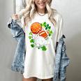 St Patricks Day Shamrock Basketball Baseball Football Soccer Women's Comfort Colors T-Shirt Ivory St Patricks Day Shamrock Basketball Baseball Football Soccer Women's Comfort Colors T-Shirt Ivory
