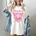 Strike Out Breast Cancer Baseball Drip For Boys Youth Women's Comfort Colors T-Shirt Ivory