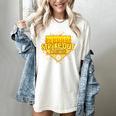 Strike Out Childhood Cancer Boys Baseball Drip Gold Ribbon Women's Comfort Colors T-Shirt Ivory