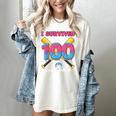 I Survived 100 Days Of School Baseball Cream Drip Boys Women's Comfort Colors T-Shirt Ivory I Survived 100 Days Of School Baseball Cream Drip Boys Women's Comfort Colors T-Shirt Ivory