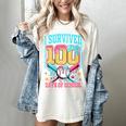 I Survived 100 Days Of School Baseball Drip Students Teacher Women's Comfort Colors T-Shirt Ivory I Survived 100 Days Of School Baseball Drip Students Teacher Women's Comfort Colors T-Shirt Ivory