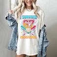 I Survived 67 Days Of School Baseball Drip Six Seven Meme Women's Comfort Colors T-Shirt Ivory