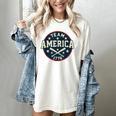 Team America 1776 4th Of July Patriotic Baseball Women's Comfort Colors T-Shirt Ivory