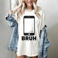 Texted First Bruh Seen Message Valentine's Day Humor Raglan Baseball Tee Women's Comfort Colors T-Shirt Ivory