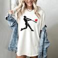 Valentines Day Baseball Batter Silhouette Heart Men Boys Kid Women's Comfort Colors T-Shirt Ivory Valentines Day Baseball Batter Silhouette Heart Men Boys Kid Women's Comfort Colors T-Shirt Ivory