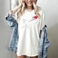 Valentines Day Baseball Batter Silhouette Heart Women's Comfort Colors T-Shirt Ivory