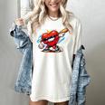 Valentines Day Baseball Dabbing Red Heart Love Boys Women's Comfort Colors T-Shirt Ivory Valentines Day Baseball Dabbing Red Heart Love Boys Women's Comfort Colors T-Shirt Ivory