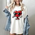 Valentines Day Baseball Heart Bat Sunglasses Men Boys Kids Women's Comfort Colors T-Shirt Ivory Valentines Day Baseball Heart Bat Sunglasses Men Boys Kids Women's Comfort Colors T-Shirt Ivory
