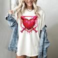 Valentines Day Baseball Red Heart Dab Boys Girls Kids Women's Comfort Colors T-Shirt Ivory