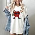 Valentines Day Baseball Red Heart Love Boys Kids Tee Women's Comfort Colors T-Shirt Ivory