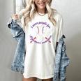 I Wear Purple For Alzheimers Awareness Baseball Heart Ribbon Women's Comfort Colors T-Shirt Ivory I Wear Purple For Alzheimers Awareness Baseball Heart Ribbon Women's Comfort Colors T-Shirt Ivory