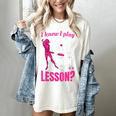 Women's Play Like A Girl Softball Baseball Girls Women's Comfort Colors T-Shirt Ivory