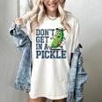 Youth Baseball Catcher Humor Don’t Get In A Pickle Women's Comfort Colors T-Shirt Ivory