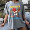 100 Days Of School Baseball Bat 100th Day Of School Boys Women's Comfort Colors T-Shirt Gray