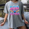 100 Days Of School Baseball Dripping Ice Cream 100th Day Women's Comfort Colors T-Shirt Gray 100 Days Of School Baseball Dripping Ice Cream 100th Day Women's Comfort Colors T-Shirt Gray