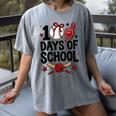 100 Days Of School Coquette Bow Baseball 100th Day Girl Kid Women's Comfort Colors T-Shirt Gray 100 Days Of School Coquette Bow Baseball 100th Day Girl Kid Women's Comfort Colors T-Shirt Gray