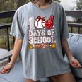100 Days Of School Cute Bow Baseball Boy Girl Teacher Women's Comfort Colors T-Shirt Gray
