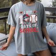 100 Days Of School Dabbing Baseball Hit Student Kids Boys Women's Comfort Colors T-Shirt Gray