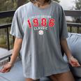 40 Year Old 1986 Classic Baseball 40th Birthday Women's Comfort Colors T-Shirt Gray