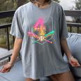 4th Birthday Baseball Bat Ice-Cream Drip 4yrs Old Boys Girls Women's Comfort Colors T-Shirt Gray