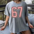 6 7 Number 67 Baseball Meme Tee For Women Women's Comfort Colors T-Shirt Gray 6 7 Number 67 Baseball Meme Tee For Women Women's Comfort Colors T-Shirt Gray