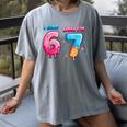 I Was 6 Now I'm 7 Birthday Baseball Drip For Boys Kid Women's Comfort Colors T-Shirt Gray
