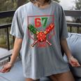 67 Baseball Drip Christmas Meme Six Seven Gen Alpha Slang Women's Comfort Colors T-Shirt Gray