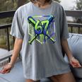 67 Baseball Drip Effect Urban Tee Style 6-7 Meme Graphic Premium Tri-Blend Women's Comfort Colors T-Shirt Gray