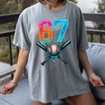 67 Baseball Meme Cool Drip Number 67 Player Or 67th Birthday Women's Comfort Colors T-Shirt Gray 67 Baseball Meme Cool Drip Number 67 Player Or 67th Birthday Women's Comfort Colors T-Shirt Gray