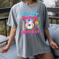 8th Birthday Baseball 8 Year Old Ice Cream Drip Boy Baseball Women's Comfort Colors T-Shirt Gray 8th Birthday Baseball 8 Year Old Ice Cream Drip Boy Baseball Women's Comfort Colors T-Shirt Gray