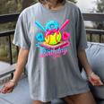 8th Birthday Baseball Ice Cream Drip 8 Years Old Girls B-Day Women's Comfort Colors T-Shirt Gray