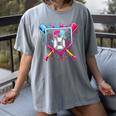 8th Birthday Boys Baseball Ice Cream Drip Boys Baseball Women's Comfort Colors T-Shirt Gray