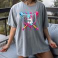 9th Birthday Boys Baseball Ice Cream Drip Boys Baseball Women's Comfort Colors T-Shirt Gray
