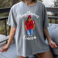 African American Baseball Mom Sagittarius Queen Zodiac Sign Women's Comfort Colors T-Shirt Gray African American Baseball Mom Sagittarius Queen Zodiac Sign Women's Comfort Colors T-Shirt Gray