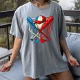 American Baseball Drip Graffiti Ball And Bat Women's Comfort Colors T-Shirt Gray American Baseball Drip Graffiti Ball And Bat Women's Comfort Colors T-Shirt Gray
