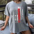 American Flag Baseball Team Baseball Player Baseball Women's Comfort Colors T-Shirt Gray
