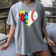 Autism Baseball Heart Autism Puzzle Baseball Mom Women's Comfort Colors T-Shirt Gray Autism Baseball Heart Autism Puzzle Baseball Mom Women's Comfort Colors T-Shirt Gray