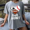 Ball Aunt Heart Football Baseball Hockey Game Day Women's Comfort Colors T-Shirt Gray Ball Aunt Heart Football Baseball Hockey Game Day Women's Comfort Colors T-Shirt Gray
