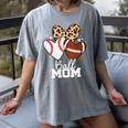Ball Mom Football Baseball Mom Heart Women's Comfort Colors T-Shirt Gray Ball Mom Football Baseball Mom Heart Women's Comfort Colors T-Shirt Gray